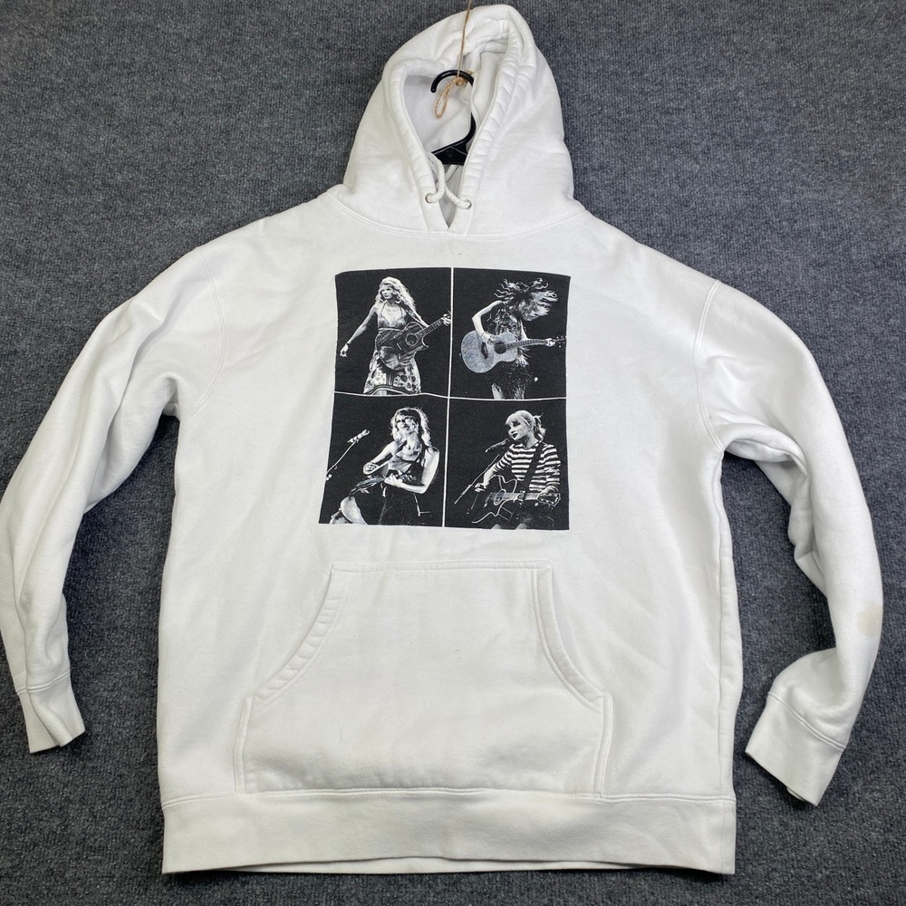 Taylor Swift The Eras Tour 2023 Hoodie White Concert Merch Large L Graphic